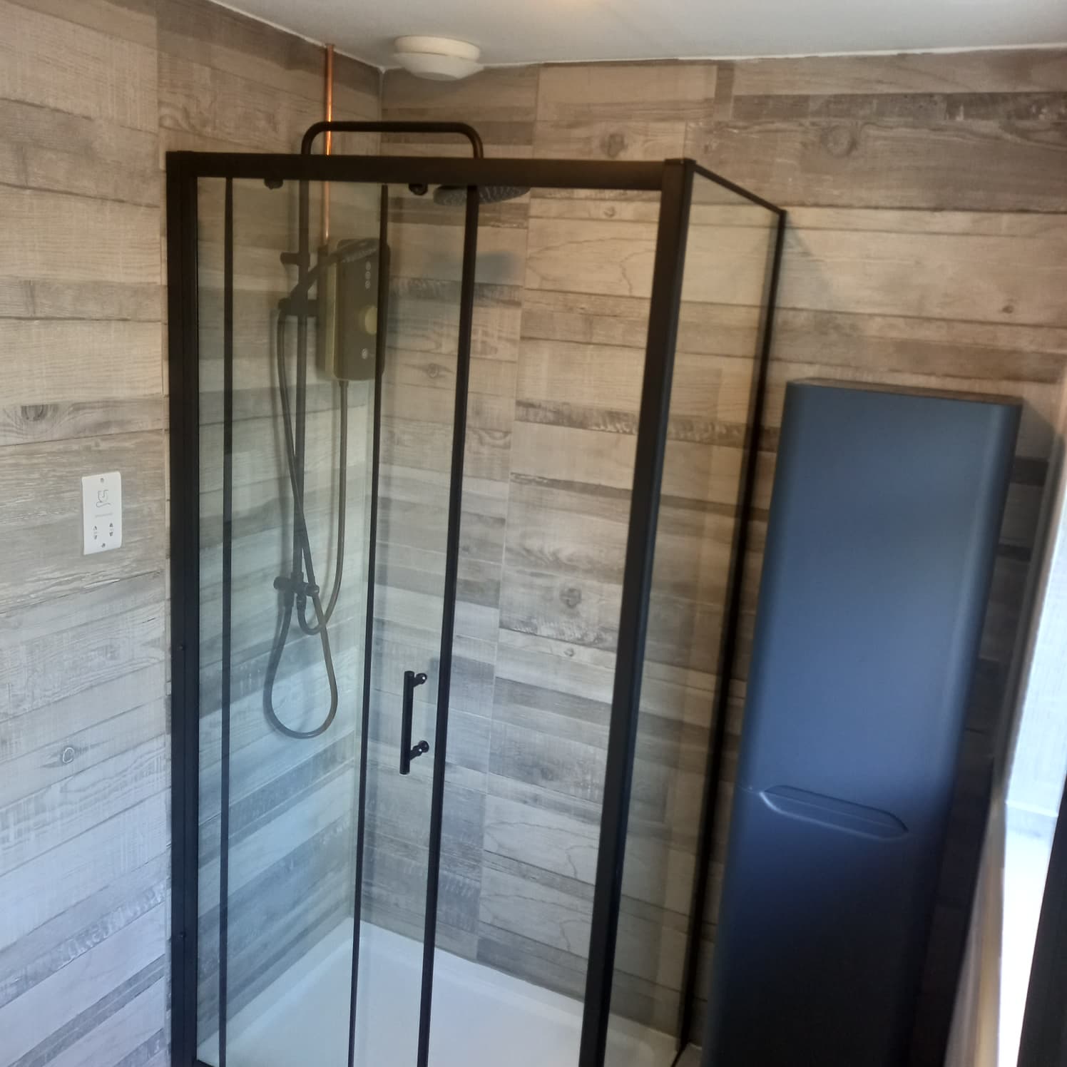 Completed bathroom and shower renovation